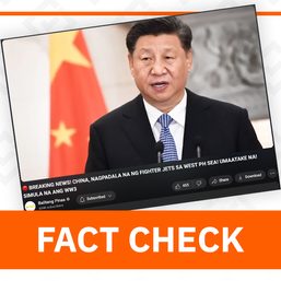 FACT CHECK: China has not sent fighter jets to West PH Sea