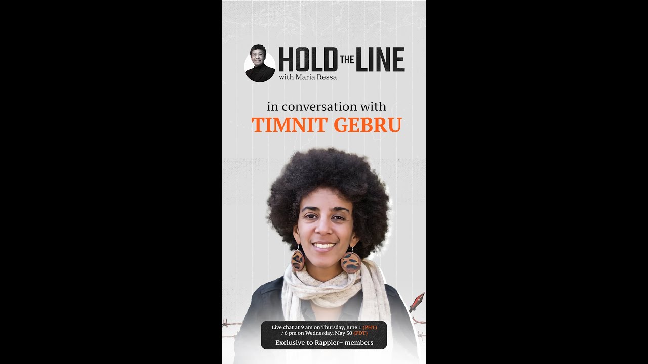 Maria Ressa talks to ethical AI advocate Timnit Gebru