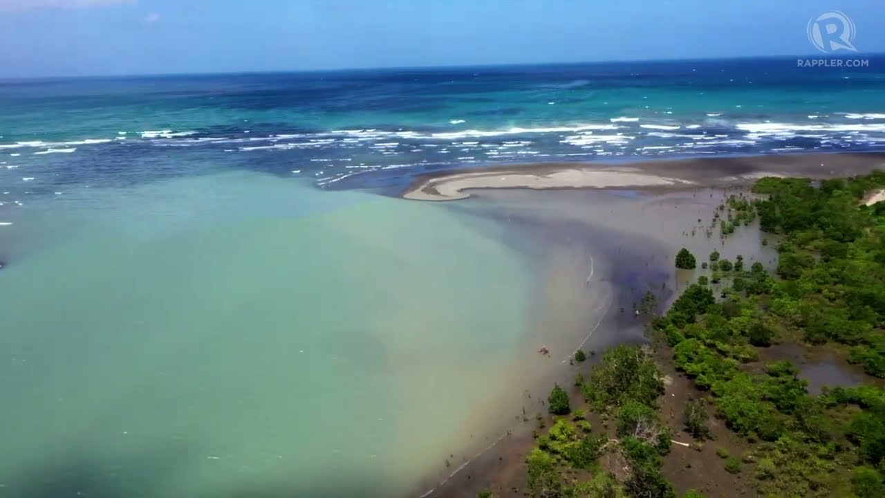 WATCH: Drone footage of oil spill in the waters of Pola, Oriental Mindoro